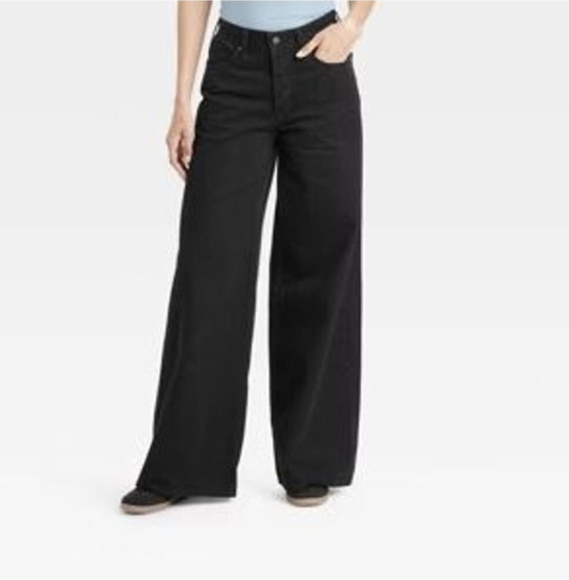 NWT Universal Thread Super Wide Leg Black Jeans - Picture 14 of 14